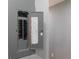 Open electrical panel with breakers and safety labels at 1546 Alverado Way, Decatur, GA 30032