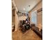 The office is equipped with a work area, shelving, and zebra-patterned seating, along with a view to the bathroom at 1367 Midnight Ride Ct, Hampton, GA 30228