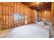 Unfinished basement showing the beams, insulation, and walls at 2869 Amesbury Nw, Kennesaw, GA 30144