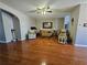 Spacious living room with hardwood floors and lots of furniture at 3835 Pleasant Oaks Dr, Lawrenceville, GA 30044