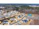 Aerial view of the community and neighborhood tennis and pool amenities nearby at 2903 Eva Clb, Acworth, GA 30101