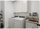 Functional laundry room featuring modern appliances, ample cabinet space, and utility sink at 2903 Eva Clb, Acworth, GA 30101