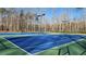View of community tennis court with net and white lines over a green and blue surface at 2903 Eva Clb, Acworth, GA 30101