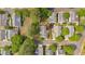 An aerial view of the homes in the neighborhood at 627 W Oaks Dr, Woodstock, GA 30188