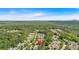 An aerial view of the houses, trees and landscape surrounding the property at 627 W Oaks Dr, Woodstock, GA 30188