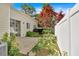 Outdoor patio space featuring landscaping and a privacy fence at 627 W Oaks Dr, Woodstock, GA 30188