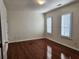 Bright bedroom with plantation shutters and wood flooring at 2823 Mount Wilkinson Se Pkwy # 14, Atlanta, GA 30339