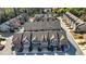 Aerial view of a neighborhood featuring neatly arranged townhomes at 5008 Whiteoak Pointe Se # 15, Smyrna, GA 30080
