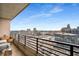 Spacious balcony boasting of skyline views and a black steel railing at 750 Park Ne Ave # 25W, Atlanta, GA 30326