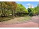 Quiet green space with walkway, seating, and mature trees at 750 Park Ne Ave # 25W, Atlanta, GA 30326