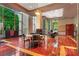 Lobby area with large windows, shiny wood floors, decorative ceilings, and multiple seating areas at 750 Park Ne Ave # 25W, Atlanta, GA 30326