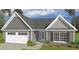 Charming single-story home featuring a symmetrical design, attached garage, and professionally landscaped front yard at Tbd Pleasant Grove Rd, Rockmart, GA 30153