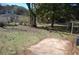The backyard with mature trees and a chain link fence is perfect for outdoor activities at 2568 Loghaven Nw Dr, Atlanta, GA 30318