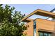 Close-up of the home's exterior showcasing unique architectural details and wood-like siding at 238 Olympic Pl, Decatur, GA 30030