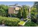 Aerial view of a modern home with meticulously manicured landscaping at 238 Olympic Pl, Decatur, GA 30030