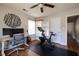 Inviting home office setup with a desk, stationary bike, and modern decor at 2886 Salmon Se Ave, Atlanta, GA 30317