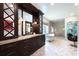Elegant bathroom featuring custom wood cabinetry, a soaking tub, and a luxurious glass enclosed shower at 4615 Northside Dr, Atlanta, GA 30327