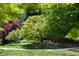 Meticulously maintained landscaping enhances the beauty of this backyard at 4615 Northside Dr, Atlanta, GA 30327