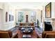 This living room boasts hardwood floors, wainscotting, fireplace and large windows at 4615 Northside Dr, Atlanta, GA 30327