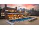 Relax by the private swimming pool in this luxurious backyard with outdoor dining and lounge areas at 4615 Northside Dr, Atlanta, GA 30327