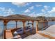 This covered dock provides shade and shelter for your boat and guests by the lake at 2333 Sheridan Ct, Villa Rica, GA 30180