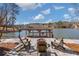 Waterfront patio featuring outdoor seating and serene lake views for relaxation at 2333 Sheridan Ct, Villa Rica, GA 30180