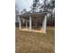 Outdoor covered picnic area featuring tables and benches, perfect for enjoying meals with Gathering and friends at 3790 Chattahoochee (Lot 33) Rd, Cumming, GA 30041