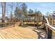 This spacious deck overlooks the large grassy backyard at 71 Riverside Ct, Douglasville, GA 30134