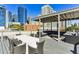 Spacious rooftop deck with dining and lounge areas, perfect for outdoor entertaining with city views at 1029 Piedmont Ne Ave # 101, Atlanta, GA 30309