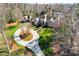 Stunning exterior view of a beautiful home with a circular driveway and meticulously landscaped front yard at 3128 Lower Roswell Rd, Marietta, GA 30068