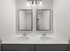 Bathroom with double sinks and vanities, with clean and modern design at 372 Garnet Dr, Acworth, GA 30101