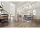Spacious dining area featuring hardwood floors, an elegant chandelier, and an open floor plan at 372 Garnet Dr, Acworth, GA 30101