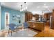 Bright kitchen area with beautiful stained-glass windows and a breakfast nook at 5323 Presley Pl, Douglasville, GA 30135