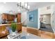 Open-concept living space showcasing hardwood floors and stylish decor near the kitchen at 5323 Presley Pl, Douglasville, GA 30135