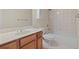 Well-lit bathroom featuring a tiled shower and tub combo with a bright, spacious feel at 5480 Beaver Ridge Dr, Cumming, GA 30040