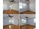 Bright bedroom featuring a ceiling fan, hardwood floors, and neutral paint at 1575 Montreat Pl, Atlanta, GA 30311