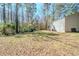 Backyard featuring shed and mature trees at 3524 Exeter Ct, Snellville, GA 30039