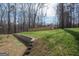 Picture of a large backyard showing a retaining wall and new fence in the distance at 255 Olde Oak Dr, Jonesboro, GA 30238