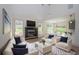 Cozy living room with fireplace, television, and comfortable furniture at 255 Olde Oak Dr, Jonesboro, GA 30238