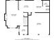 Floor plan displaying dimensions for kitchen, bathrooms, laundry, and garage at 554 Sherwood Oaks Rd, Stone Mountain, GA 30087