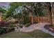 Landscaped backyard with a putting green, stone path and privacy fence at 121 17Th Ne St, Atlanta, GA 30309