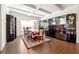 Elegant dining room with a coffered ceiling, stylish decor, and ample natural light at 2808 Blandwood Rd, Marietta, GA 30064