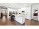 Contemporary kitchen featuring a center island with granite countertops, stainless appliances, and hardwood floors at 2808 Blandwood Rd, Marietta, GA 30064