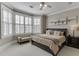 Bedroom featuring a large bed, bay window with shutters, and a decorative airplane theme at 3980 Saint Elisabeth Sq, Duluth, GA 30096