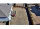 Aerial backyard view highlighting a covered patio with pergola and well-maintained landscaping at 1465 Forest Brook Trl, Cumming, GA 30041