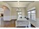 Dining Room with coffered ceilings, decorative wall trim and molding and hardwood floors at 1465 Forest Brook Trl, Cumming, GA 30041