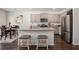 Kitchen featuring granite counters, stainless appliances, and a kitchen island at 1026 King Iron Dr, Lawrenceville, GA 30045