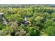 Aerial view of property with lush greenery and mature trees providing privacy at 2599 Church Nw St, Atlanta, GA 30318