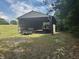 Large storage shed with tractor and utility trailer, perfect for storing your vehicles or equipment at 3220 Indian Shoals Rd, Dacula, GA 30019