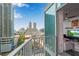 Balcony boasts views of the city skyline at 860 Peachtree Ne St # 1502, Atlanta, GA 30308